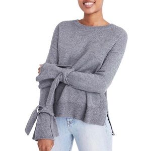 Madewell Tie Cuff Pullover Sweater
